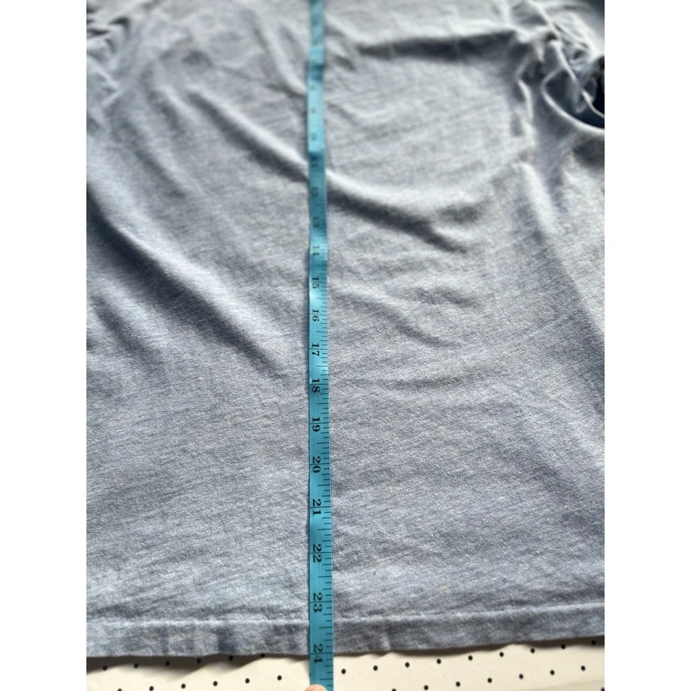 Polo Ralph Lauren Long Sleeve Tee Mens Small Blue Pony Logo Heathered Cotton